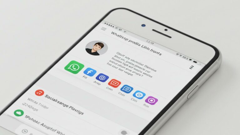 إضافة روابط حسابات التواصل في واتساب