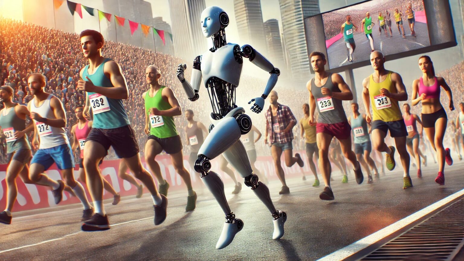 إنسان آلي يشارك في ماراثون