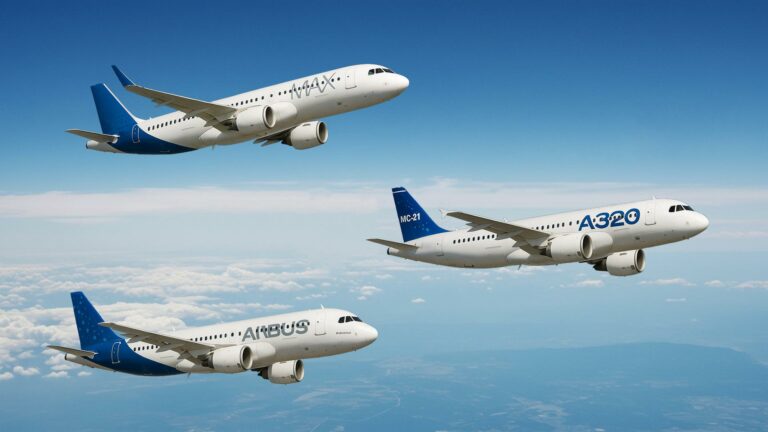 مقارنة إم إس-21 مع A320 وبوينغ 737 ماكس