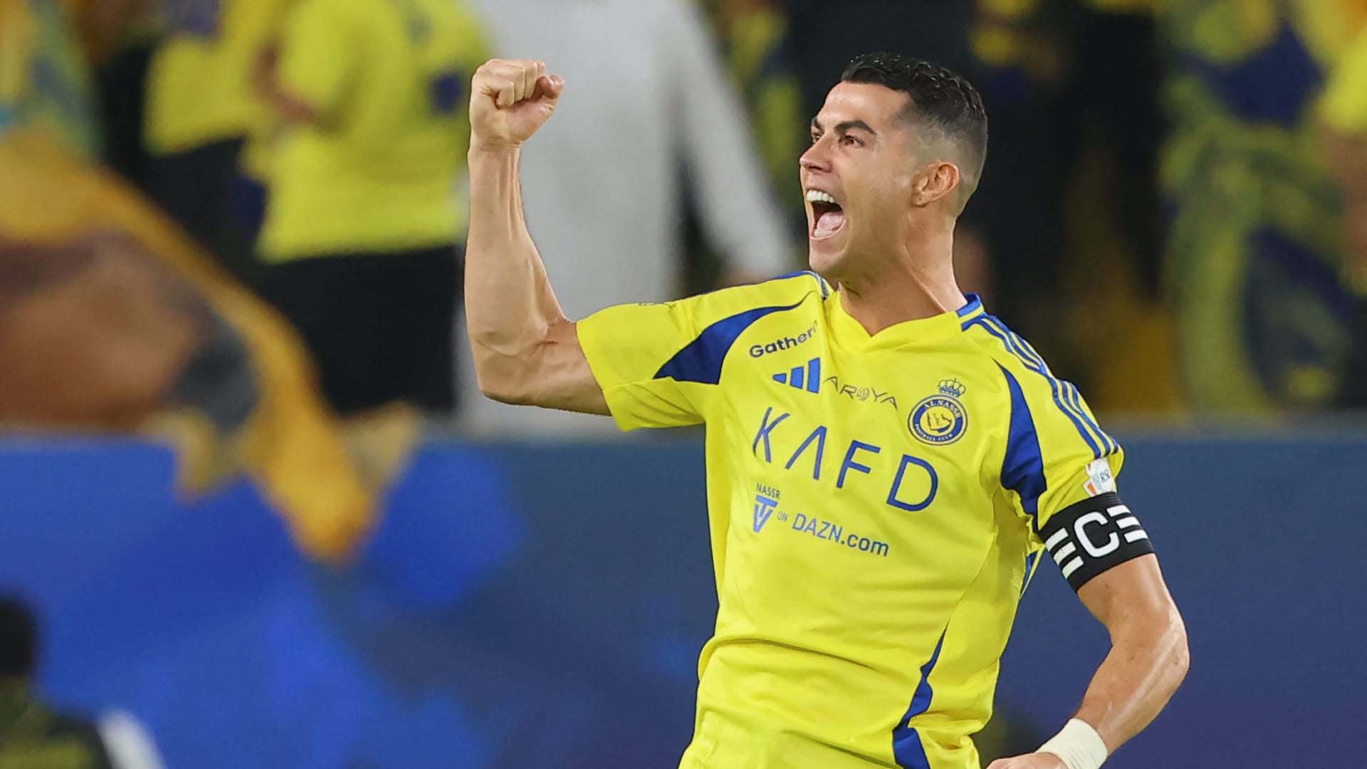 كريستيانو رونالدو في مبارة بالدوري السعودي