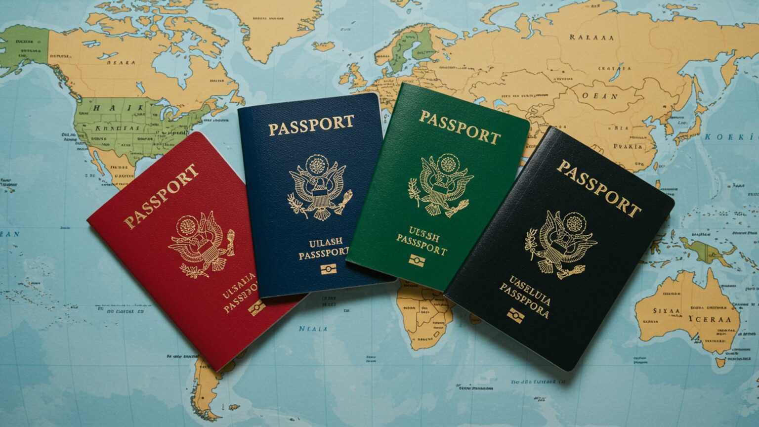 ألوان جوازات السفر