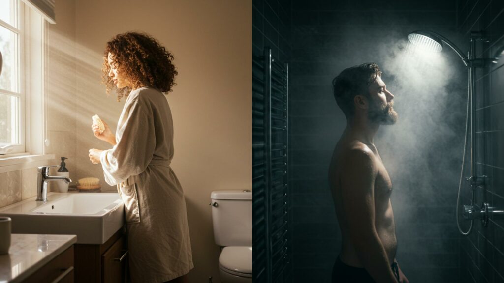 الاستحمام صباحًا أم مساءً؟ دليل علمي لاختيار التوقيت الأفضل لصحتك الاستحمام صباحًا أم مساءً