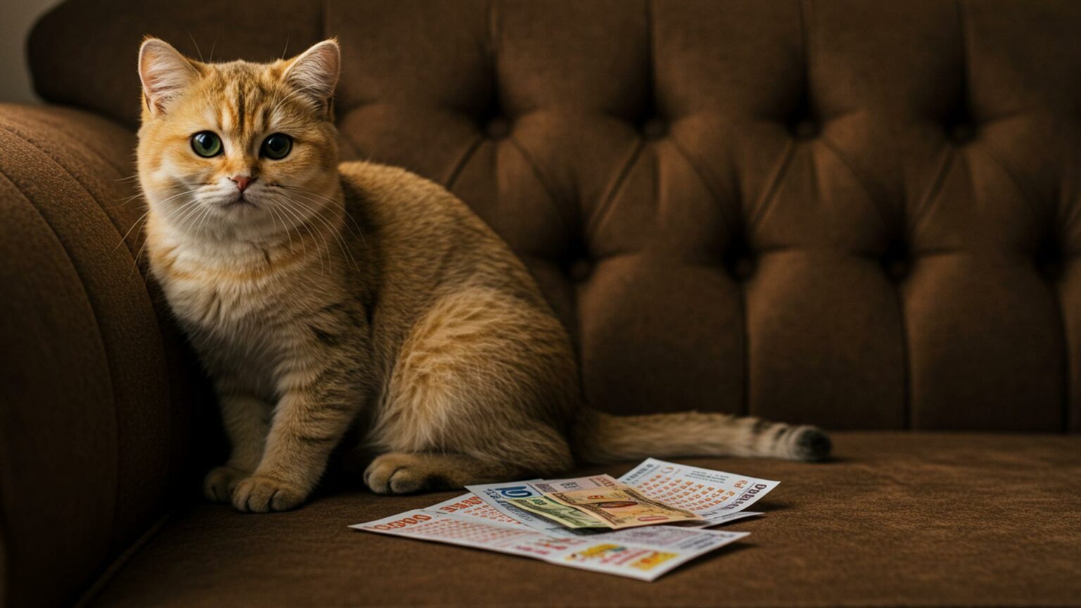 قط شقراء يجلب الحظ