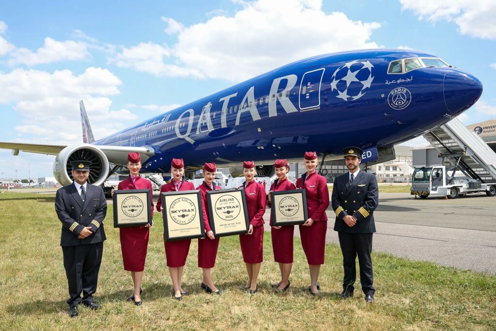 الخطوط الجوية القطرية تتربع على عرش شركات الطيران عالميًا لعام 2025 الخطوط القطرية تفوز بلقب أفضل شركة طيران في العالم 2025