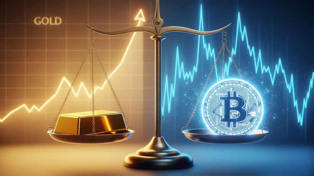 الذهب مقابل البيتكوين