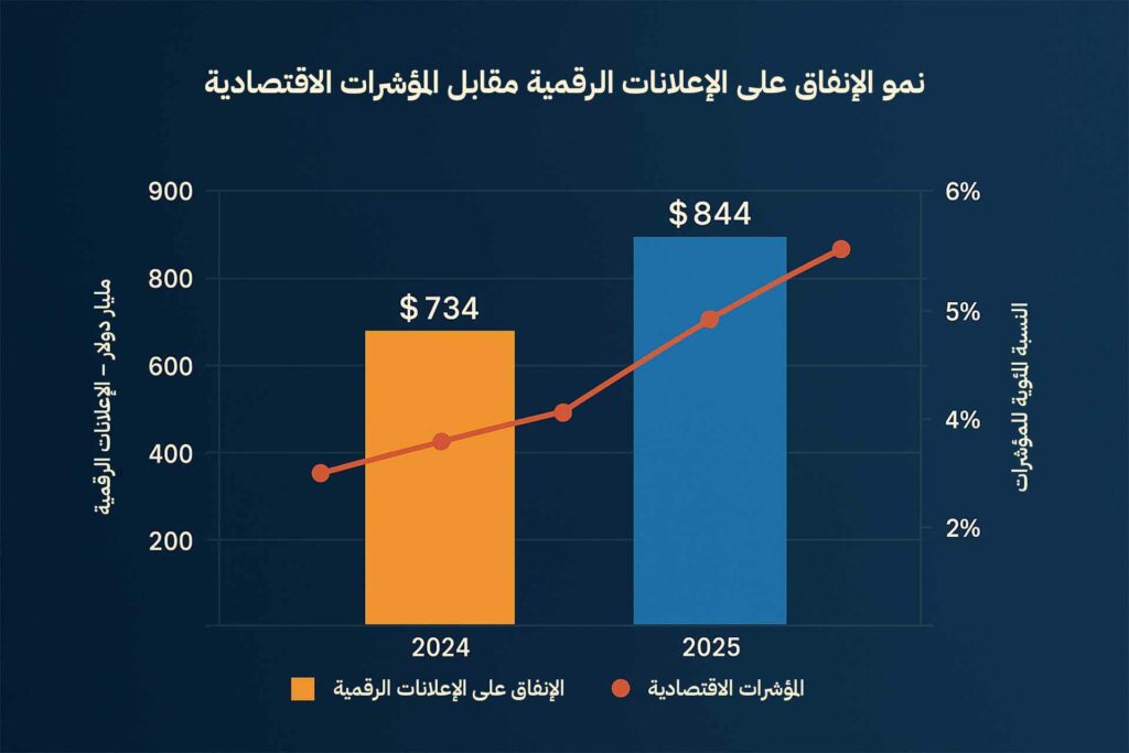 تأثير الإعلانات الرقمية والنمو الاقتصادي على السوق منتصف 2025 تأثير الإعلانات الرقمية والنمو الاقتصادي على السوق منتصف 2025