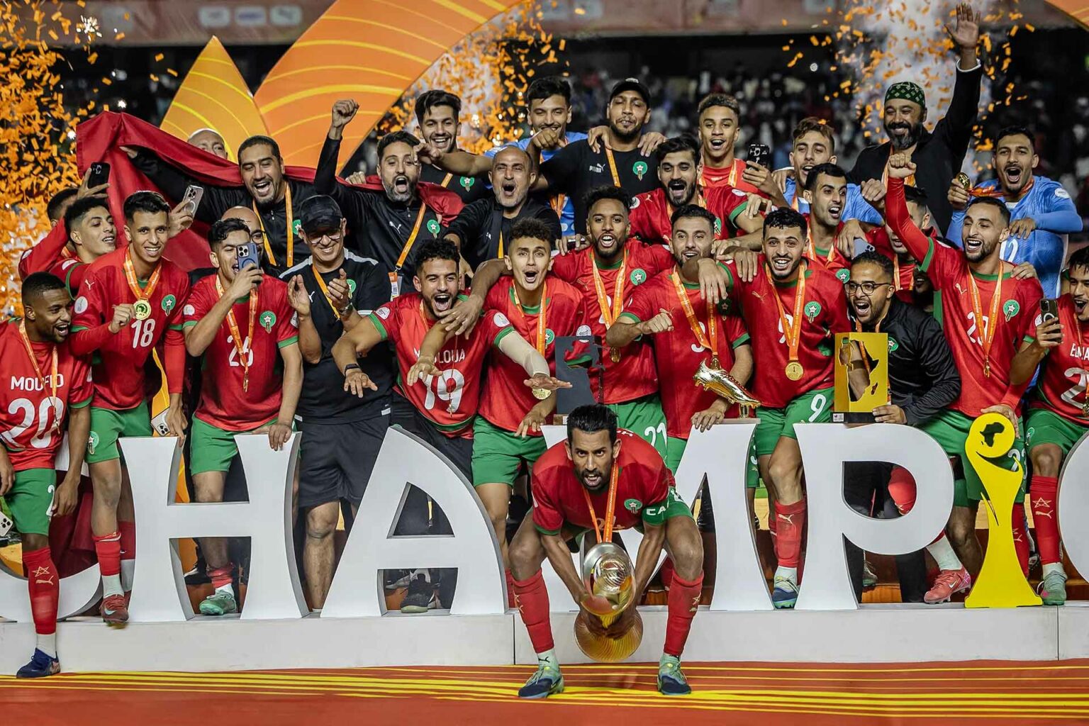 المغرب يتوج بطلاً لكأس أفريقيا للمحليين بعد فوز مثير على مدغشقر المغرب يتوج بطلاً لكأس أفريقيا للمحليين