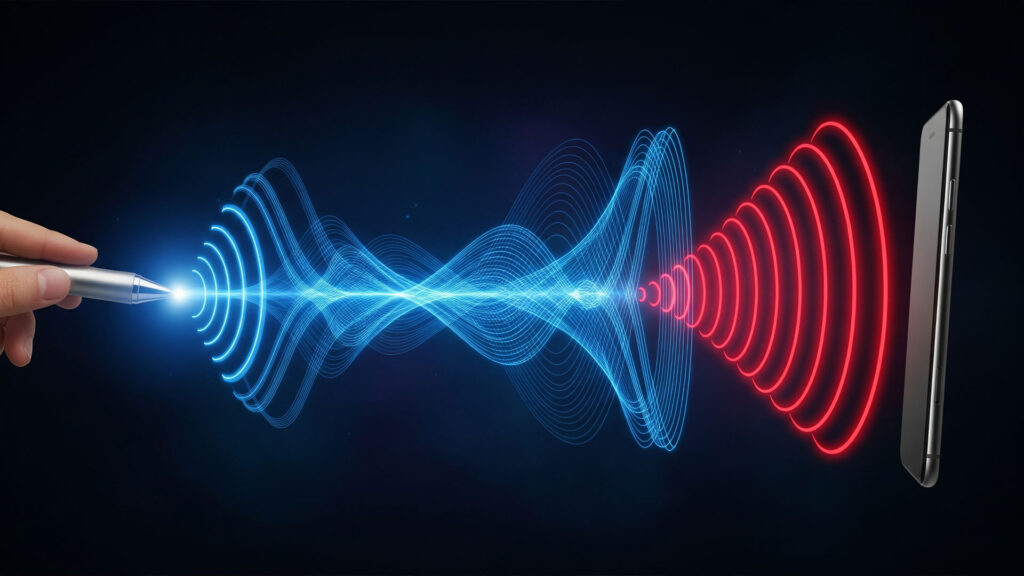 صورة توضيحية تُظهر كيفية عمل تقنية WirelessTap