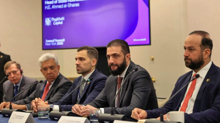 من اجتماع الرئيس السوري أحمد الشرع مع الشركات الأميركية في نيويورك