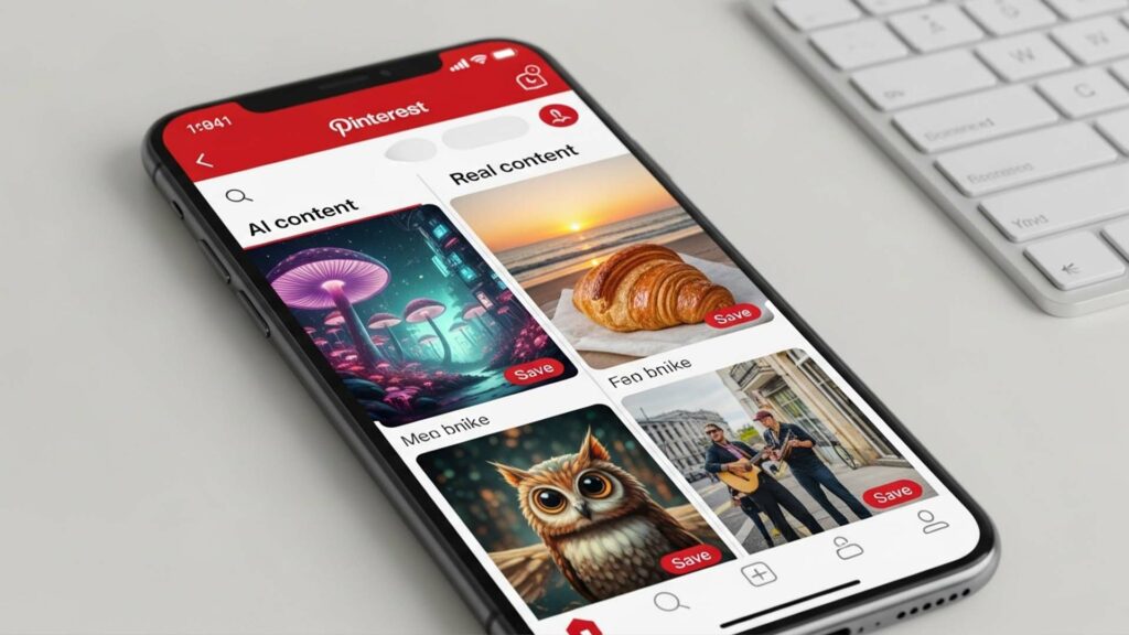 محتوى الذكاء الاصطناعي على Pinterest
