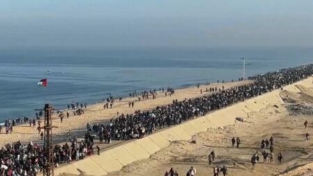 عودة الغزيين إلى منازلهم مع بدء الانسحاب الإسرائيلي وفتح شارع الرشيد