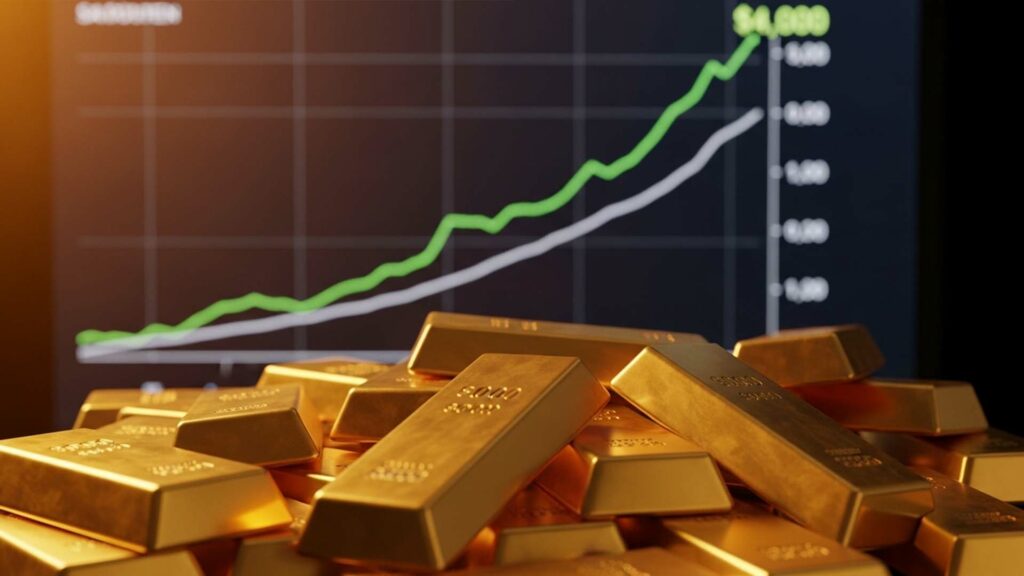 ارتفاع سعر الذهب فوق 4000 دولار للأونصة