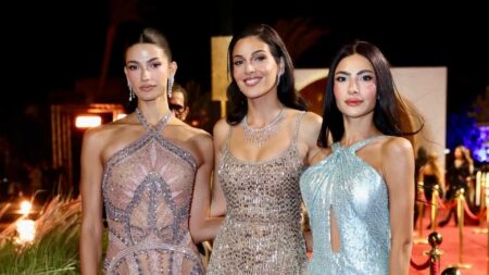 هدى المفتي ورزان جمال وتارا عماد في مهرجان الجونة السينمائي 2025