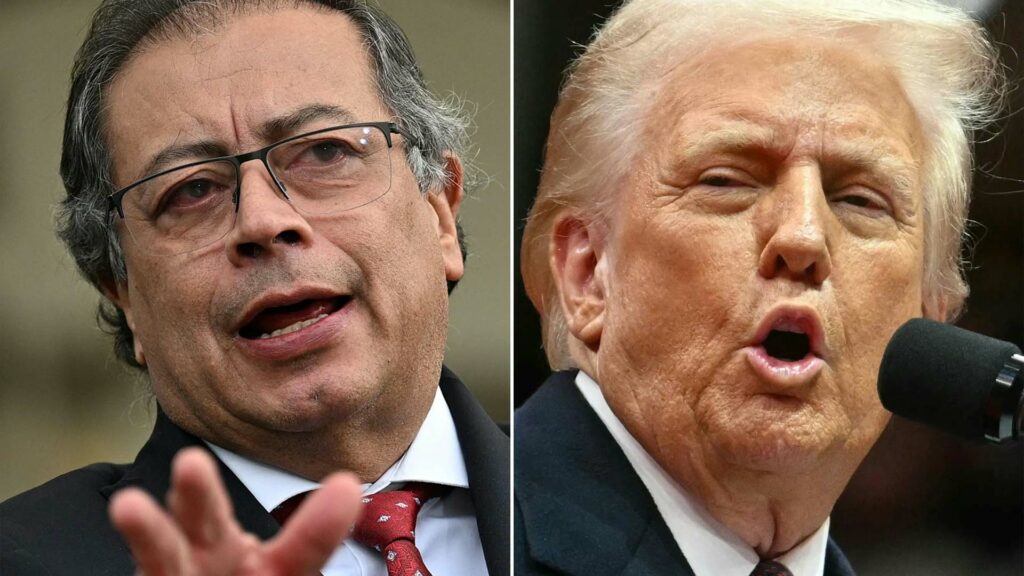 الرئيس الأمريكي دونالد ترامب والرئيس الكولومبي غوستافو بيترو