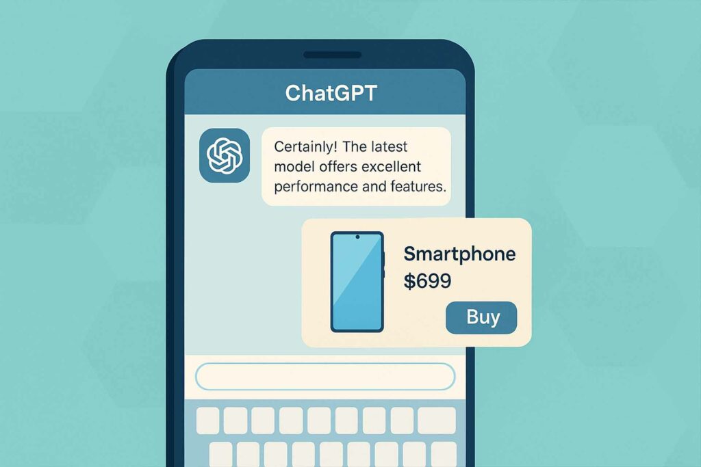 كيف ترسم OpenAI خريطة الإعلانات داخل ChatGPT بمنظور مختلف شاشة دردشة ChatGPT يظهر فيها اقتراح منتج