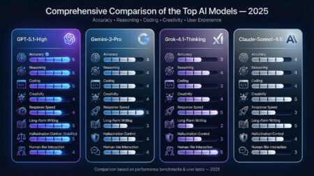 مقارنة أقوى نماذج الذكاء الاصطناعي 2025