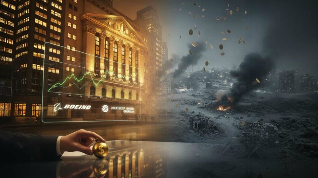 الربح من الحرب: حين تضيء وول ستريت بينما تحترق غزة.