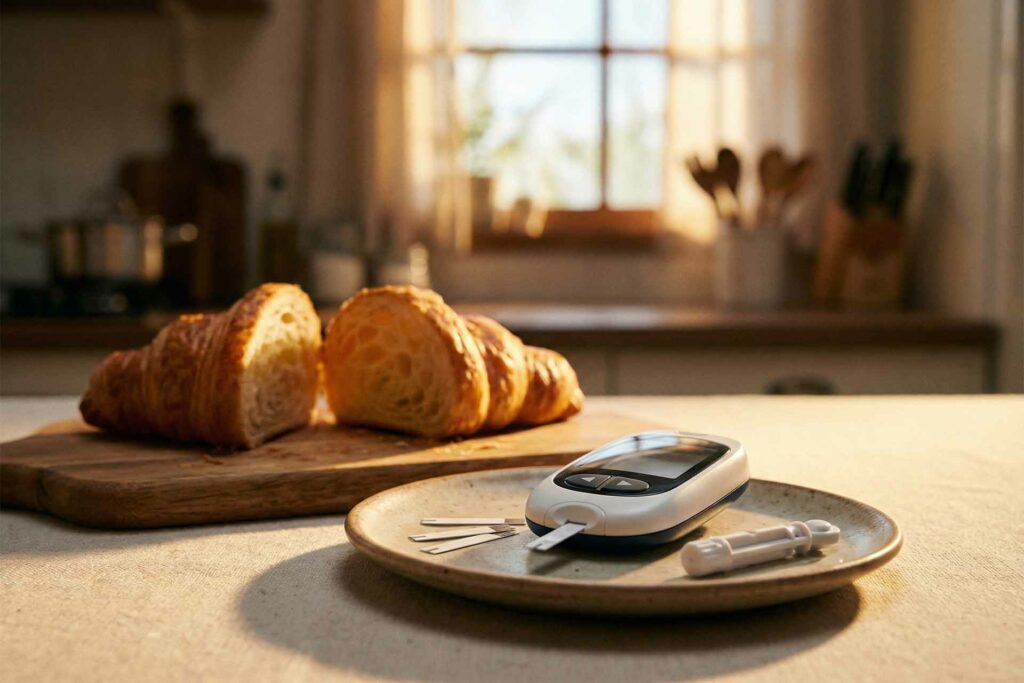 تأثير الكرواسان على سكر الدم: ما الذي يحدث داخل جسمك حقًا؟ تأثير الكرواسان على سكر الدم