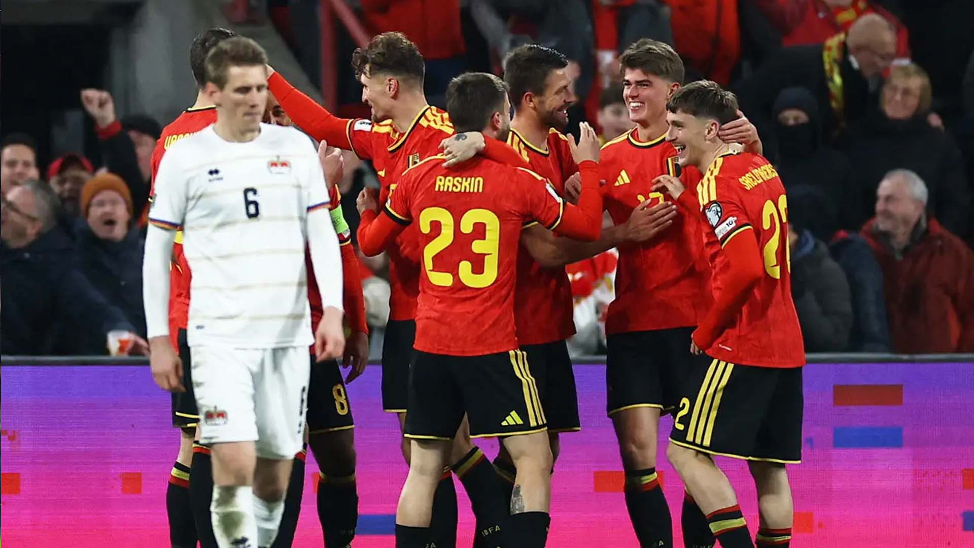 بلجيكا لم تتلق أي خسارة في تصفيات كأس العالم