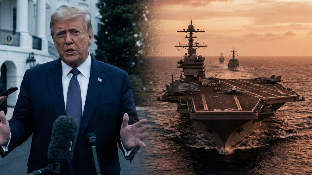 دونالد ترامب يعلن نيته إجراء محادثات مع إيران تزامناً مع تحرك السفن الحربية.