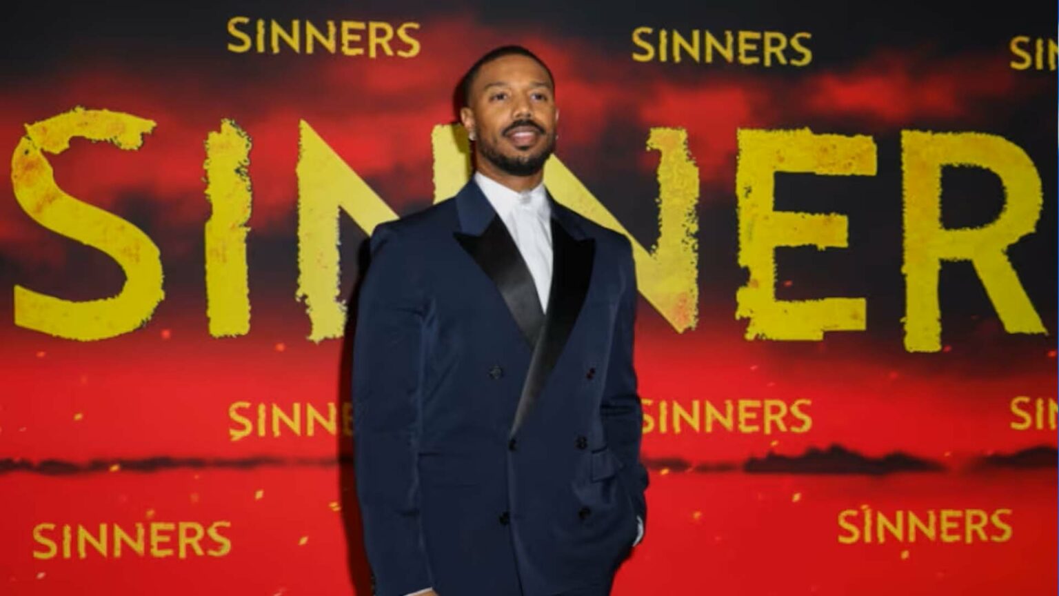 مايكل بي. جوردان لدى حضوره العرض الأول فيلم سينرز في نيويورك