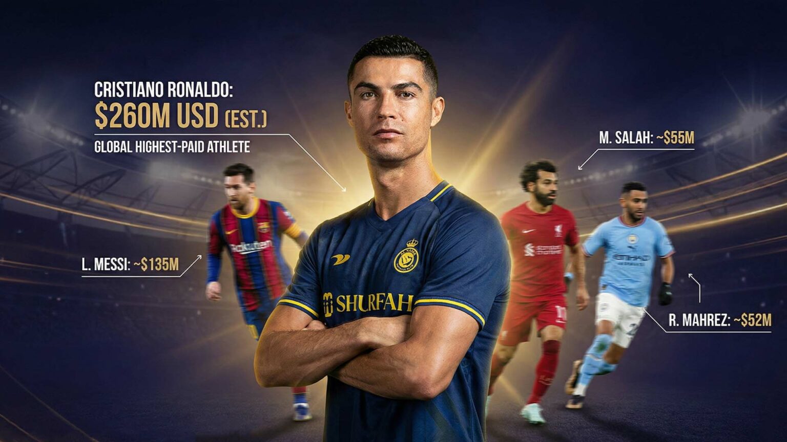 رونالدو الأعلى أجراً في 2025