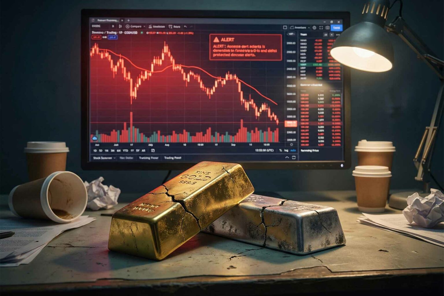 انهيار أسعار الذهب والفضة