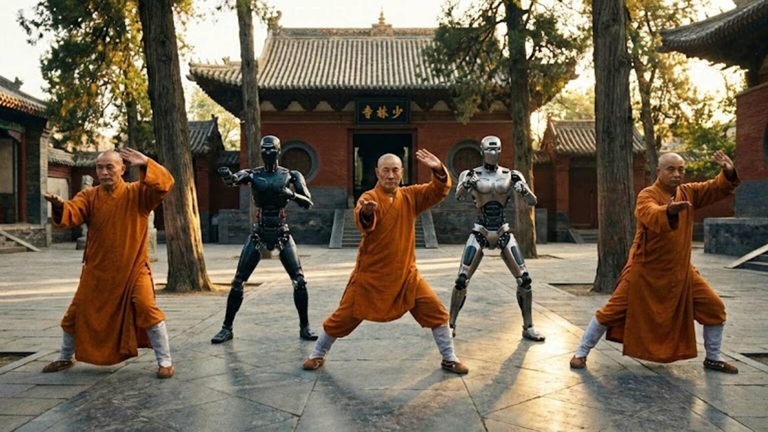 روبوتات بشرية تتقن الكونغ فو وتتحدى رهبان شاولين