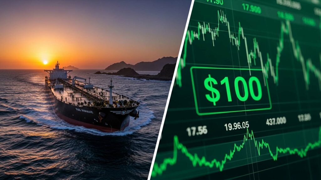 قفزة تاريخية في أسعار النفط تتجاوز 100 دولار وسط تصعيد أميركي في مضيق هرمز أسعار النفط تتجاوز 100 دولار: أزمة مضيق هرمز تشتعل