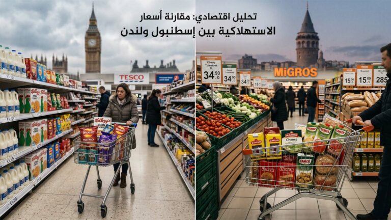 مقارنة الأسعار الاستهلاكية بين إسطنبول ولندن