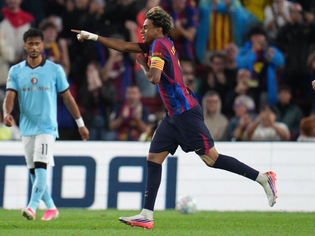 لامين جمال يطارد رقم كيليان مبابي القياسي في دوري أبطال أوروبا لامين جمال دوري أبطال أوروبا